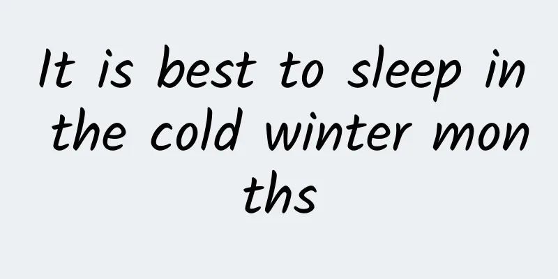 It is best to sleep in the cold winter months