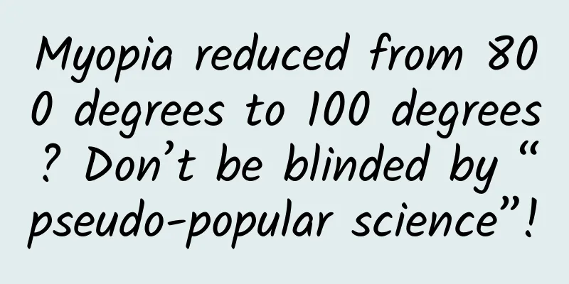 Myopia reduced from 800 degrees to 100 degrees? Don’t be blinded by “pseudo-popular science”!