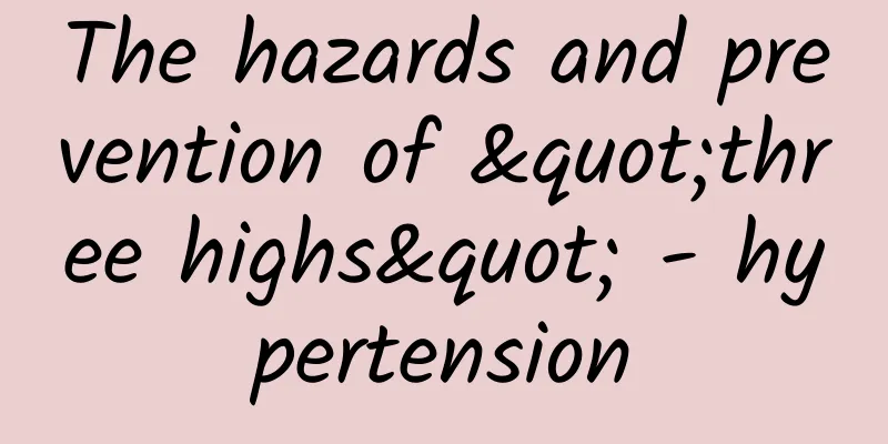 The hazards and prevention of "three highs" - hypertension