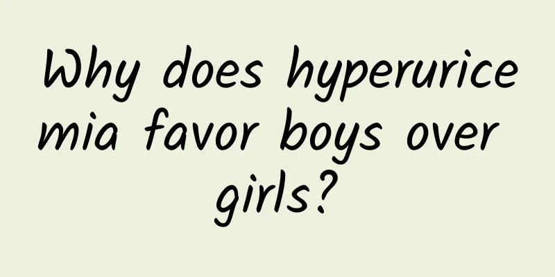 Why does hyperuricemia favor boys over girls?