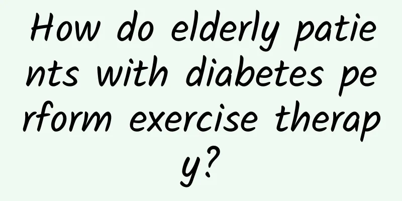 How do elderly patients with diabetes perform exercise therapy?