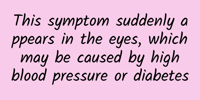 This symptom suddenly appears in the eyes, which may be caused by high blood pressure or diabetes