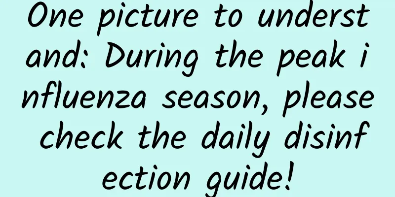 One picture to understand: During the peak influenza season, please check the daily disinfection guide!