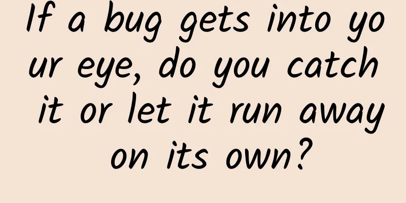 If a bug gets into your eye, do you catch it or let it run away on its own?
