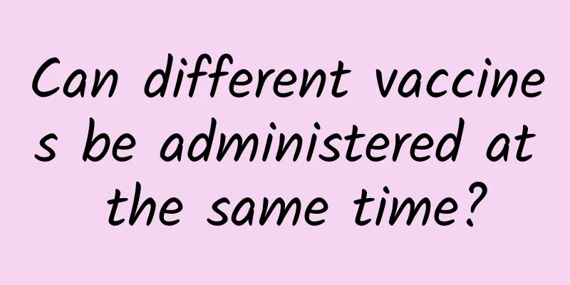 Can different vaccines be administered at the same time?