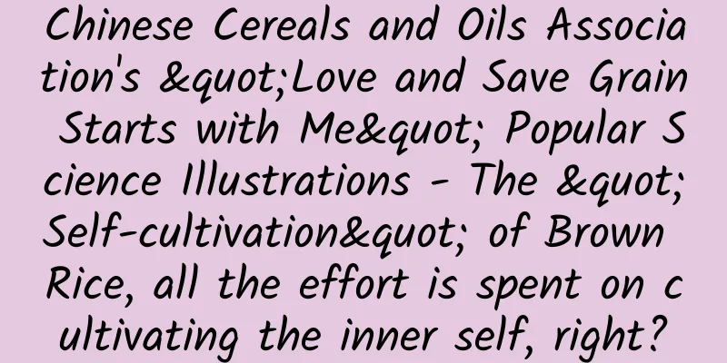 Chinese Cereals and Oils Association's "Love and Save Grain Starts with Me" Popular Science Illustrations - The "Self-cultivation" of Brown Rice, all the effort is spent on cultivating the inner self, right?