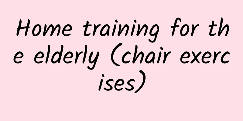 Home training for the elderly (chair exercises)