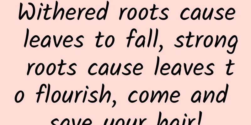 Withered roots cause leaves to fall, strong roots cause leaves to flourish, come and save your hair!