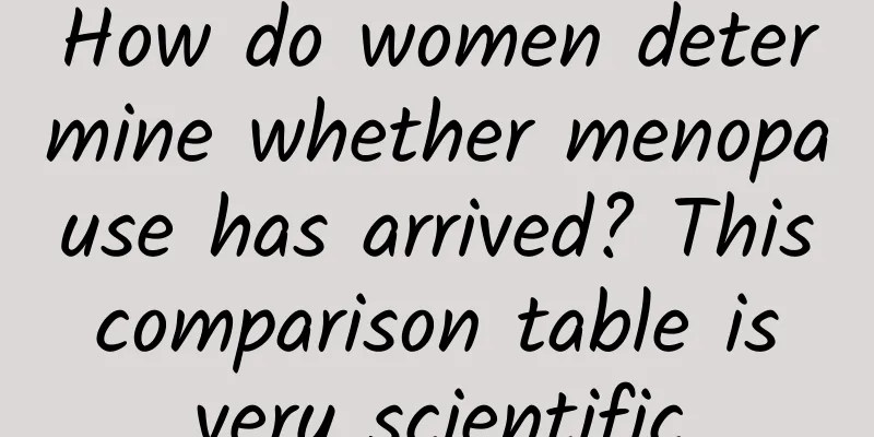 How do women determine whether menopause has arrived? This comparison table is very scientific