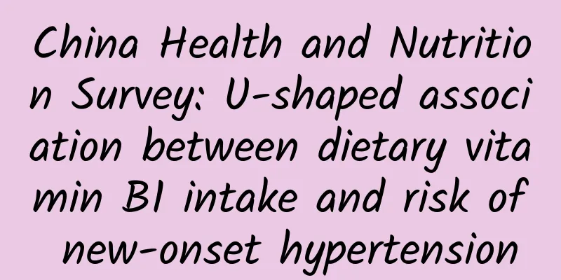 China Health and Nutrition Survey: U-shaped association between dietary vitamin B1 intake and risk of new-onset hypertension