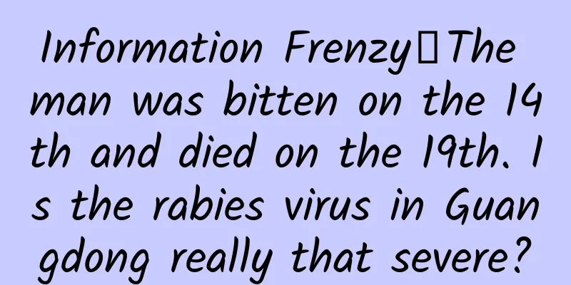 Information Frenzy丨The man was bitten on the 14th and died on the 19th. Is the rabies virus in Guangdong really that severe?