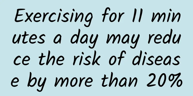 Exercising for 11 minutes a day may reduce the risk of disease by more than 20%