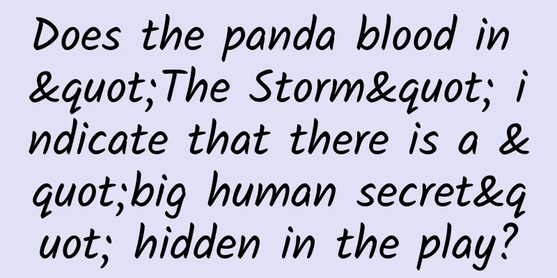 Does the panda blood in "The Storm" indicate that there is a "big human secret" hidden in the play?