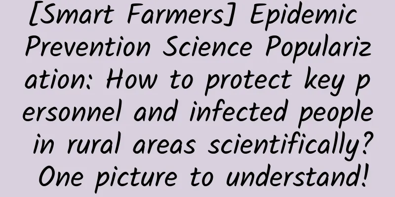 [Smart Farmers] Epidemic Prevention Science Popularization: How to protect key personnel and infected people in rural areas scientifically? One picture to understand!