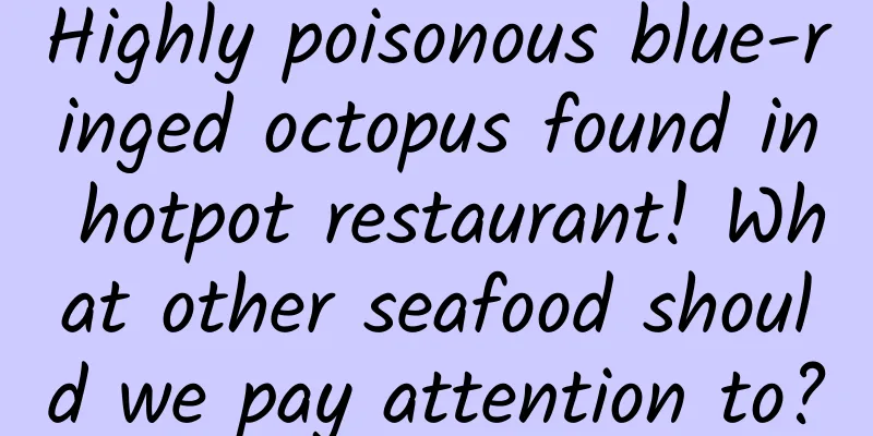 Highly poisonous blue-ringed octopus found in hotpot restaurant! What other seafood should we pay attention to?
