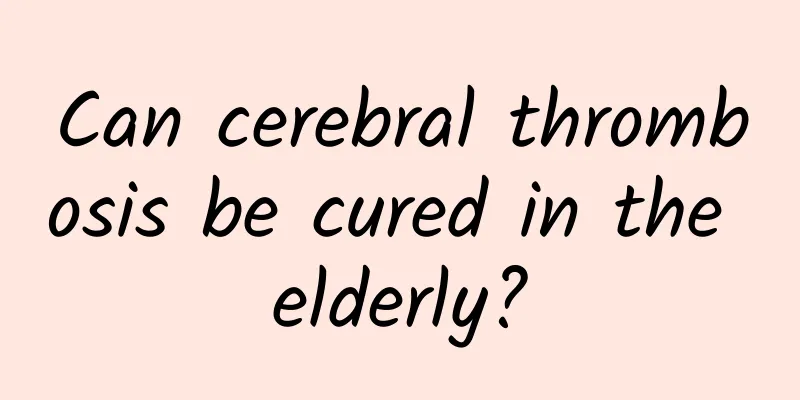 Can cerebral thrombosis be cured in the elderly?