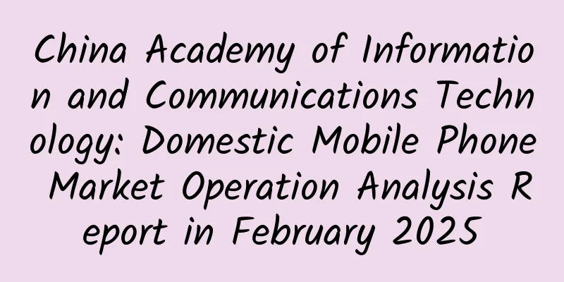 China Academy of Information and Communications Technology: Domestic Mobile Phone Market Operation Analysis Report in February 2025