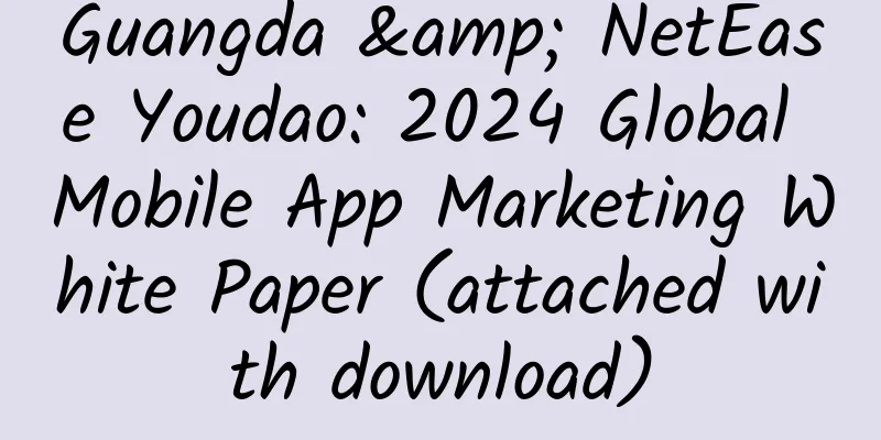 Guangda & NetEase Youdao: 2024 Global Mobile App Marketing White Paper (attached with download)