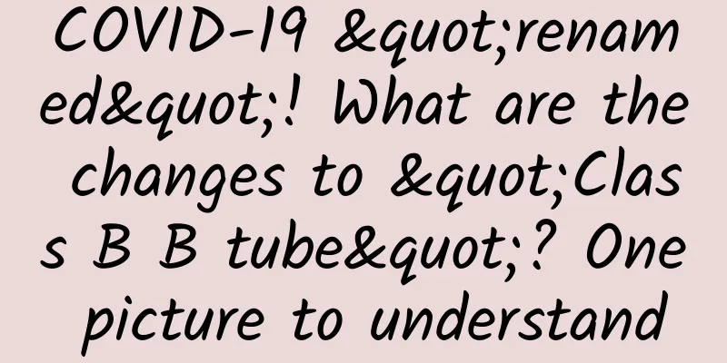 COVID-19 "renamed"! What are the changes to "Class B B tube"? One picture to understand