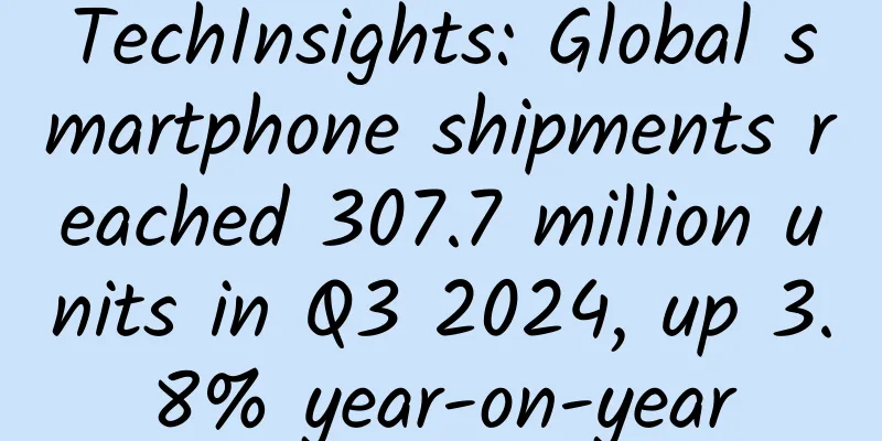 TechInsights: Global smartphone shipments reached 307.7 million units in Q3 2024, up 3.8% year-on-year