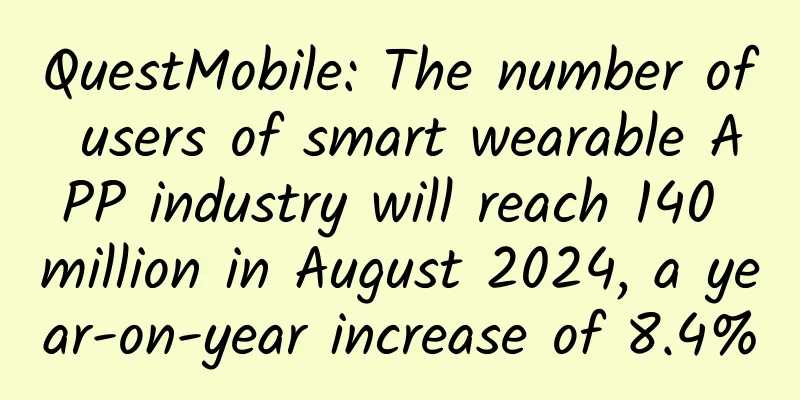 QuestMobile: The number of users of smart wearable APP industry will reach 140 million in August 2024, a year-on-year increase of 8.4%