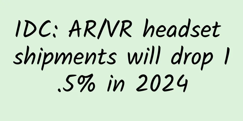 IDC: AR/VR headset shipments will drop 1.5% in 2024