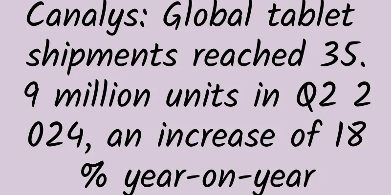 Canalys: Global tablet shipments reached 35.9 million units in Q2 2024, an increase of 18% year-on-year
