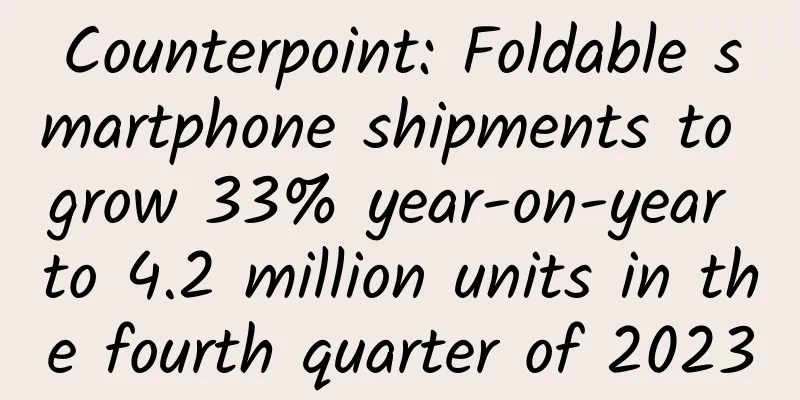 Counterpoint: Foldable smartphone shipments to grow 33% year-on-year to 4.2 million units in the fourth quarter of 2023