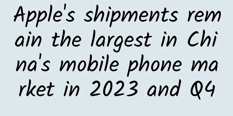 Apple's shipments remain the largest in China's mobile phone market in 2023 and Q4