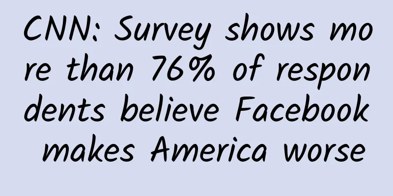 CNN: Survey shows more than 76% of respondents believe Facebook makes America worse