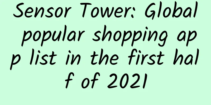 Sensor Tower: Global popular shopping app list in the first half of 2021