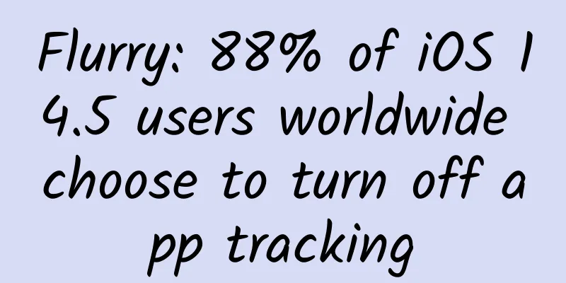 Flurry: 88% of iOS 14.5 users worldwide choose to turn off app tracking