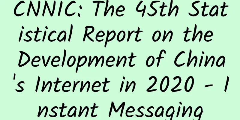 CNNIC: The 45th Statistical Report on the Development of China's Internet in 2020 - Instant Messaging