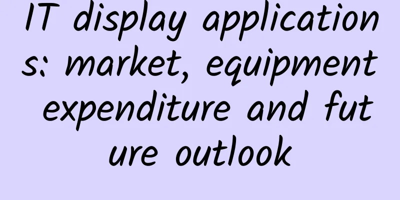IT display applications: market, equipment expenditure and future outlook