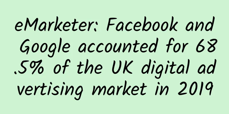 eMarketer: Facebook and Google accounted for 68.5% of the UK digital advertising market in 2019