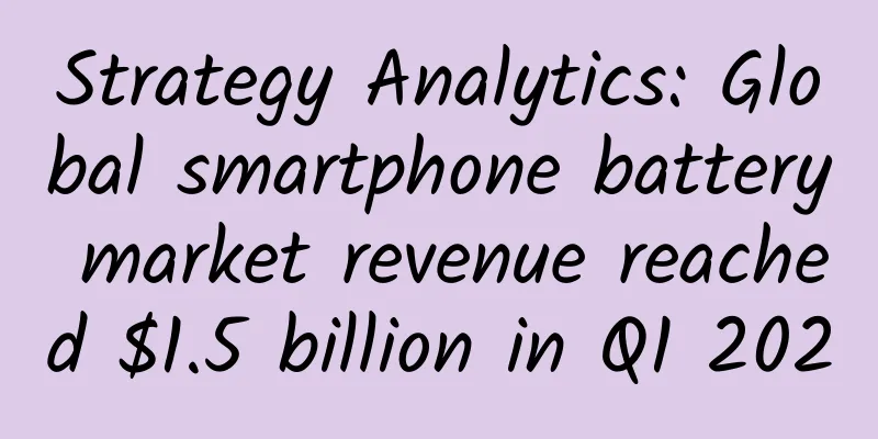 Strategy Analytics: Global smartphone battery market revenue reached $1.5 billion in Q1 2020