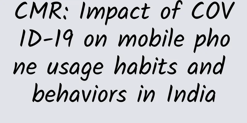 CMR: Impact of COVID-19 on mobile phone usage habits and behaviors in India
