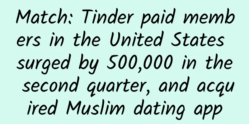 Match: Tinder paid members in the United States surged by 500,000 in the second quarter, and acquired Muslim dating app