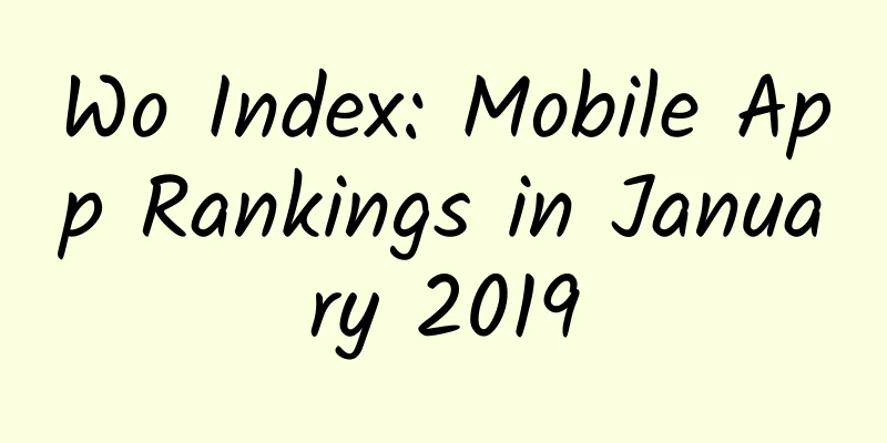 Wo Index: Mobile App Rankings in January 2019