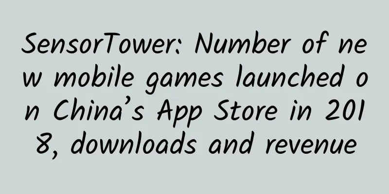 SensorTower: Number of new mobile games launched on China’s App Store in 2018, downloads and revenue