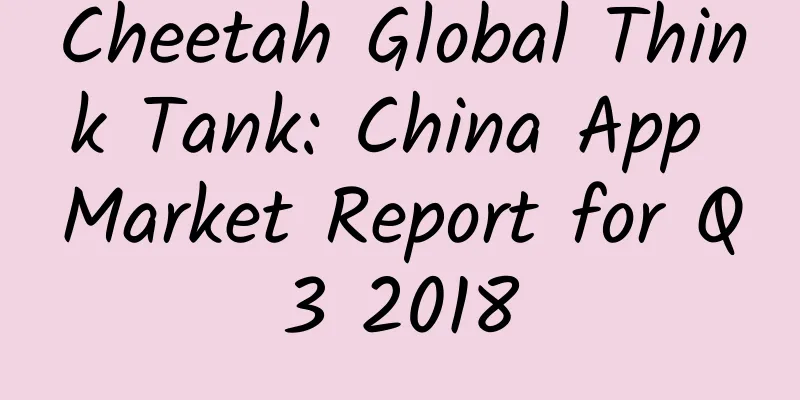 Cheetah Global Think Tank: China App Market Report for Q3 2018
