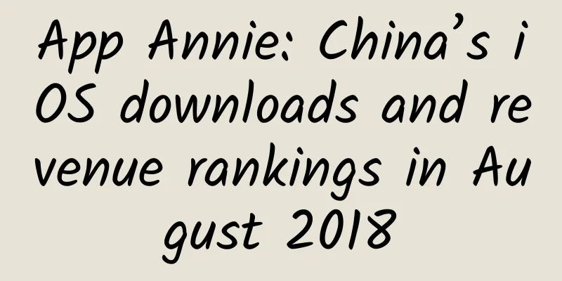 App Annie: China’s iOS downloads and revenue rankings in August 2018