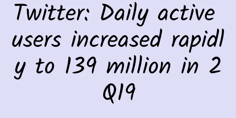 Twitter: Daily active users increased rapidly to 139 million in 2Q19