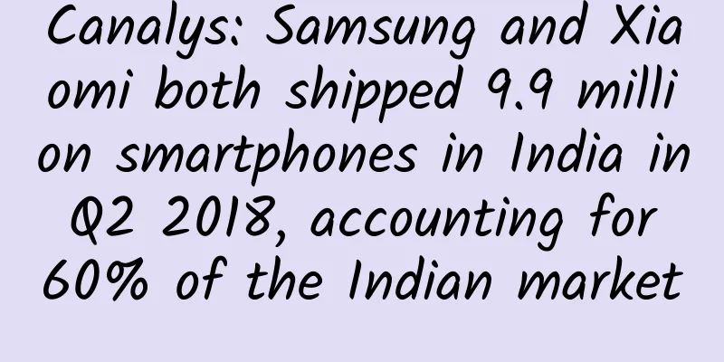 Canalys: Samsung and Xiaomi both shipped 9.9 million smartphones in India in Q2 2018, accounting for 60% of the Indian market