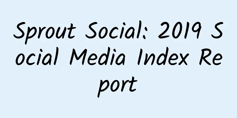 Sprout Social: 2019 Social Media Index Report