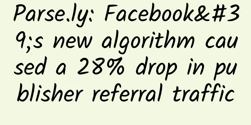 Parse.ly: Facebook's new algorithm caused a 28% drop in publisher referral traffic