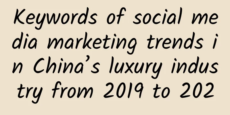 Keywords of social media marketing trends in China’s luxury industry from 2019 to 2020