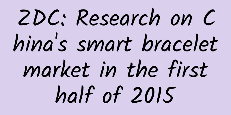ZDC: Research on China's smart bracelet market in the first half of 2015