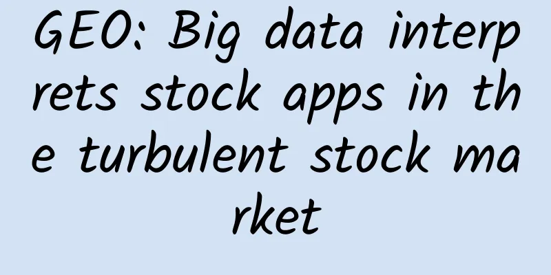 GEO: Big data interprets stock apps in the turbulent stock market