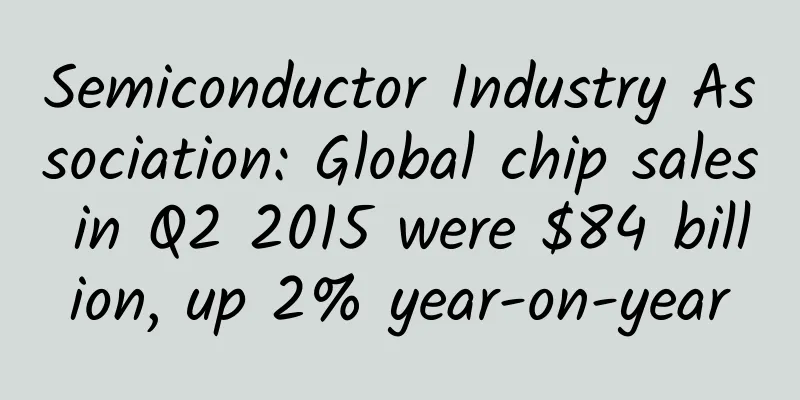Semiconductor Industry Association: Global chip sales in Q2 2015 were $84 billion, up 2% year-on-year